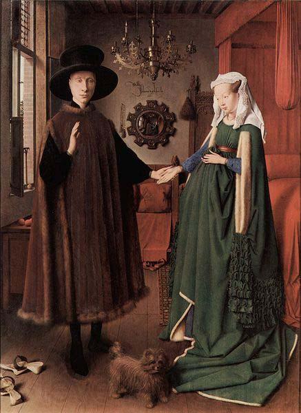 Jan Van Eyck The Arnolfini Portrait Norge oil painting art